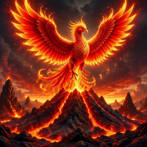 Phoenix vulcanic — ilustrație