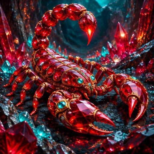 Scorpion de rubin — ilustrație